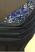 Sparkly Navy Beaded Corset Tight Short Homecoming Dress Bmbride