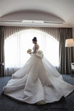 Amazing Long Sleeve Mermaid Lace Wedding Dress with Bowknot and Detachable Skirt BM bride