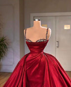 BMbride Beautiful Spaghetti Strap Sleeveless Prom Dress With Train BMbride