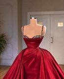 BMbride Beautiful Spaghetti Strap Sleeveless Prom Dress With Train BMbride