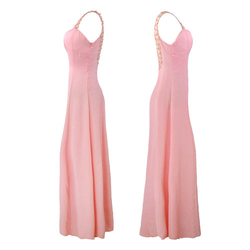 BMbride A - Line/Elegant Straps Sleeveless Beading Floor - length Chiffon Prom Dresses - Bmbride