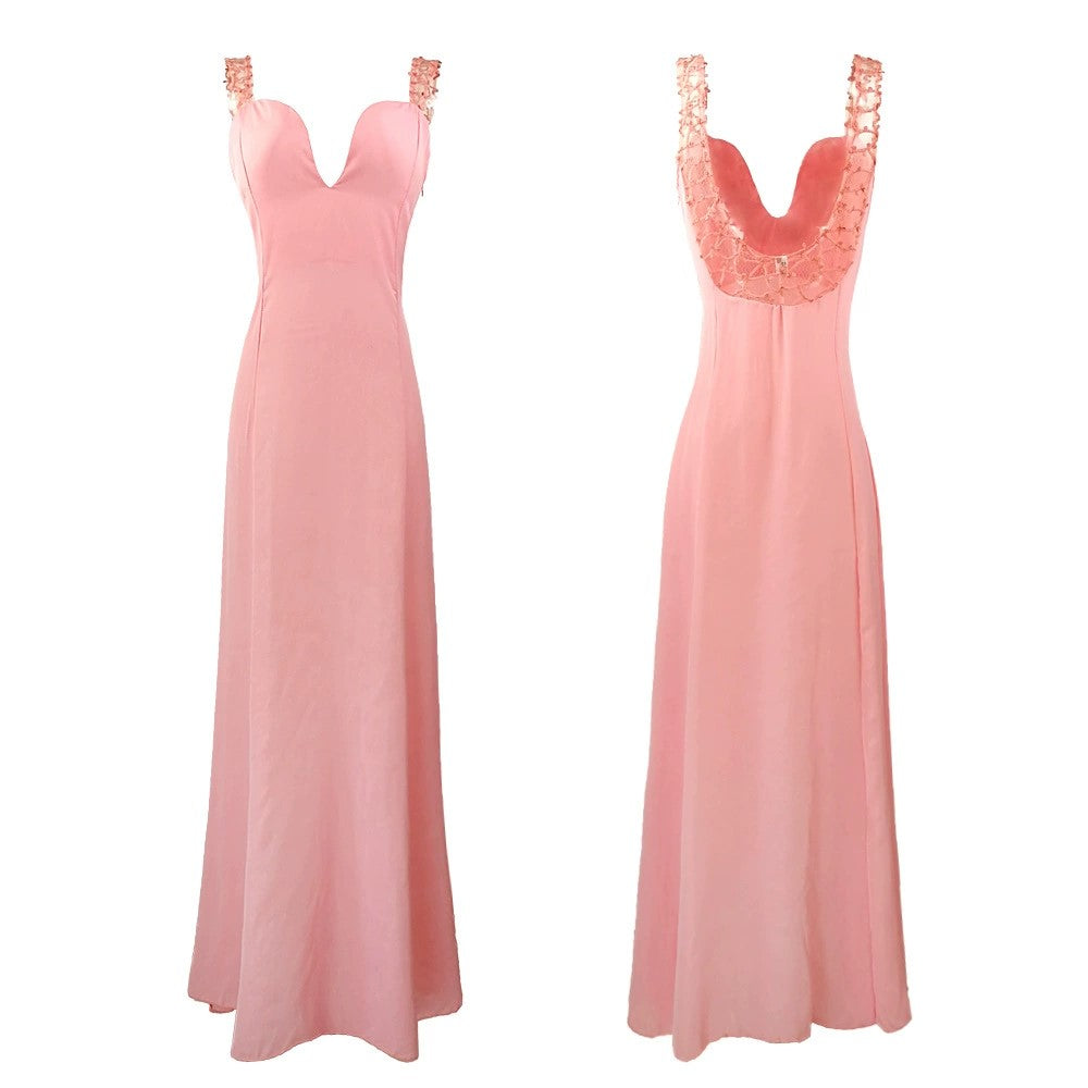 BMbride A - Line/Elegant Straps Sleeveless Beading Floor - length Chiffon Prom Dresses - Bmbride