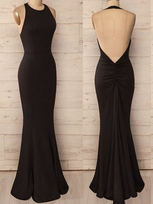BMbride Gorgeous Mermaid Halter Sleeveless Floor-Length Spandex Prom Dresses BMbride