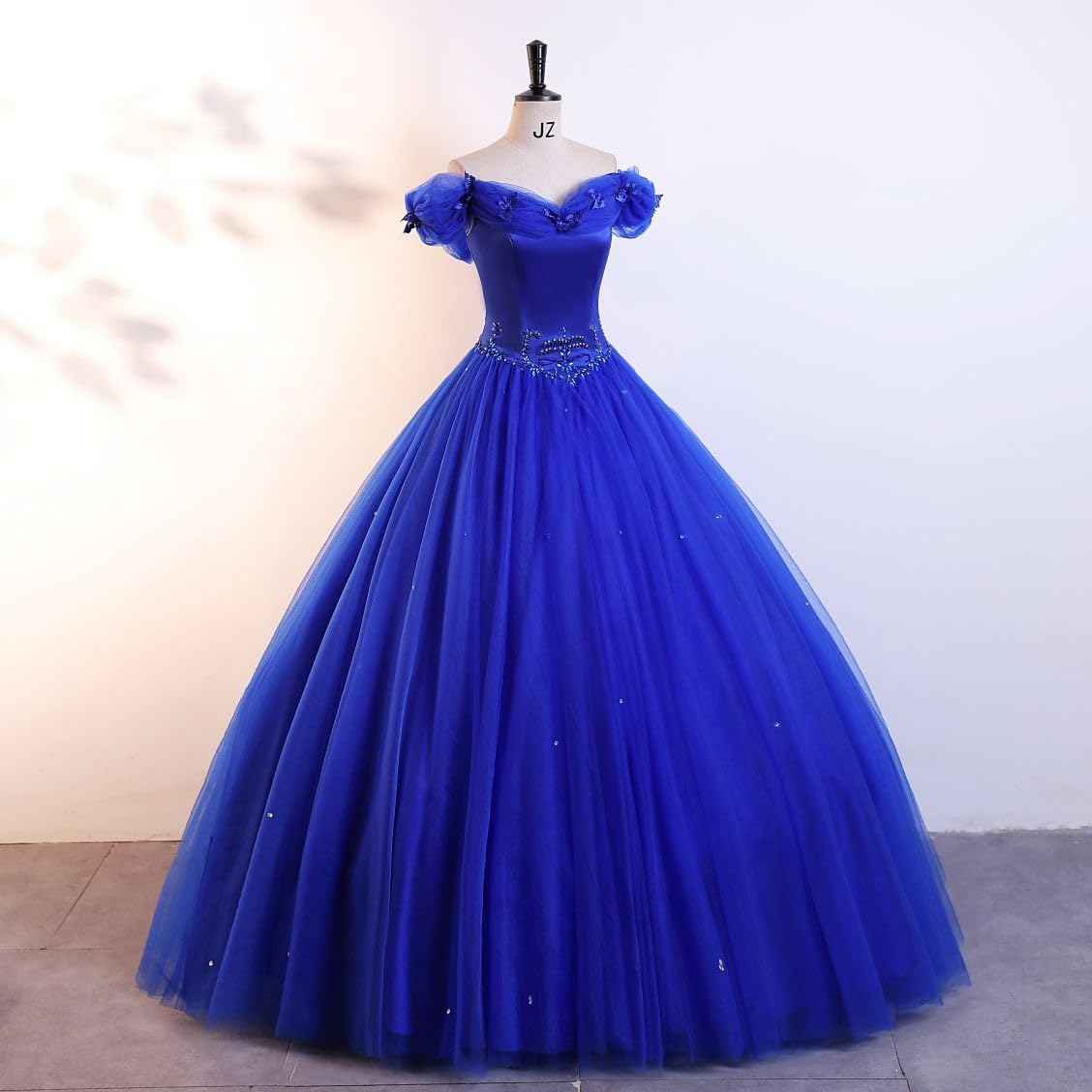 BMbride Women's Beading Sweetheart Ball Gown Tulle Layed Long Quinceanera Dress - Bmbride