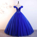 BMbride Women's Beading Sweetheart Ball Gown Tulle Layed Long Quinceanera Dress - Bmbride