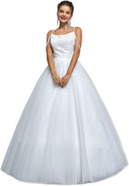 BMbride Women's Beading Sweetheart Ball Gown Tulle Layed Long Quinceanera Dress - Bmbride