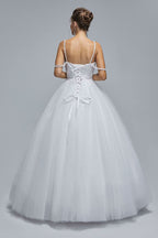 BMbride Women's Beading Sweetheart Ball Gown Tulle Layed Long Quinceanera Dress - Bmbride