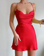 Orange Spaghetti Strap Bodycon Homecoming Dress BM bride