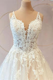 Long Princess Wedding Dress Sweetheart Lace With Tulle Appliques BM bride