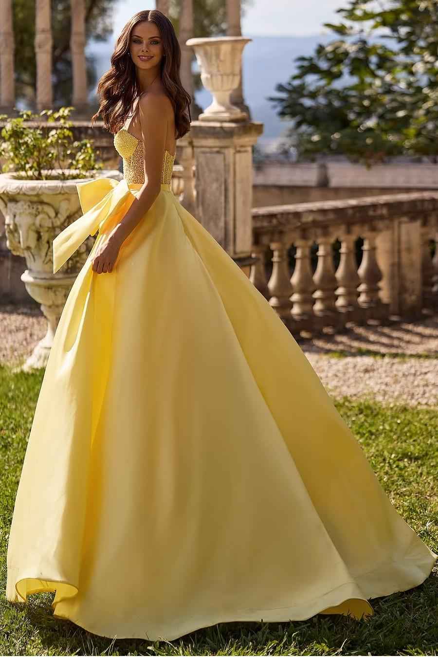 Sleeveless Sweetheart Strapless Long Prom Dress With Bowknot
