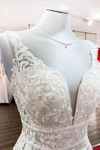 Sleeveless Long Mermaid Wedding Dress With Backless Lace Tulle BM bride