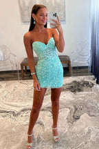 Mint Lace Sweetheart Tight Short Homecoming Dress Bmbride