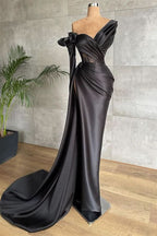 Black Long Sleeves Mermaid Prom Dress BM bride
