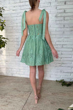 Green Sweetheart Homecoming Dress with Appliques Bmbride