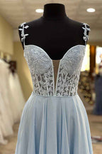 Glamorous Sweetheart Sleeveless Spaghetti Strap Long Prom Dress A Line Tulle