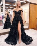BMbride Charming Floor Length Sweetheart Sleeveless A Line Lace Prom Dress with Sweep Train BMbride