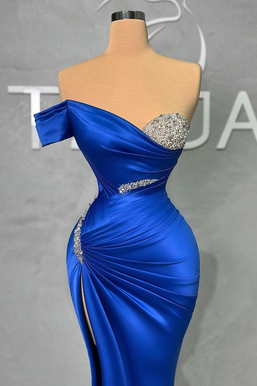 BMbride Charming Long Sweetheart Split Mermaid Prom Dress With Beading BMbride