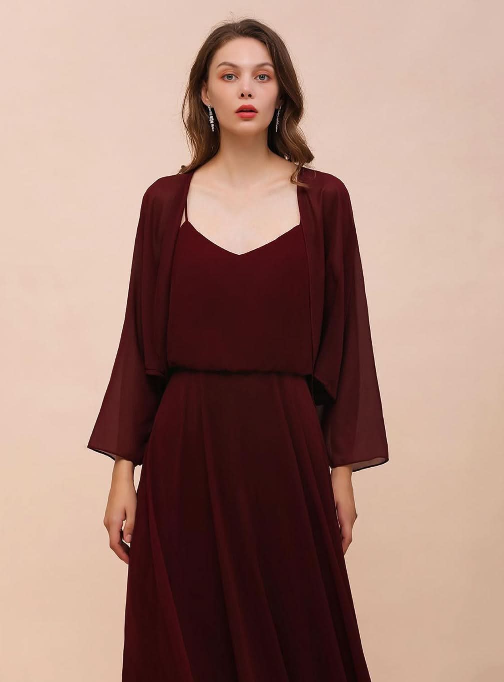 Chiffon Long Sleeves Special Occasions Wrap BMbride