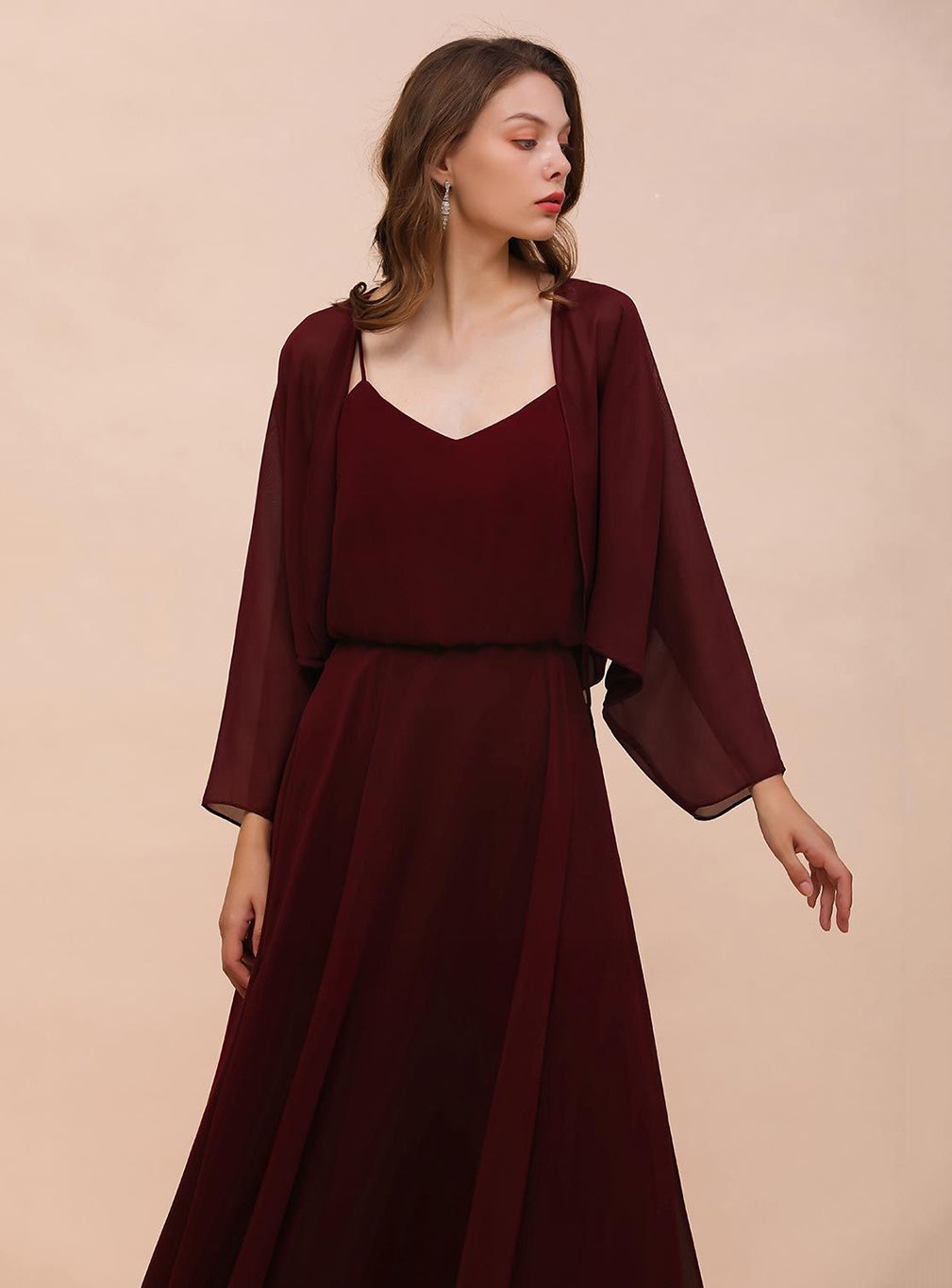 Chiffon Long Sleeves Special Occasions Wrap BMbride