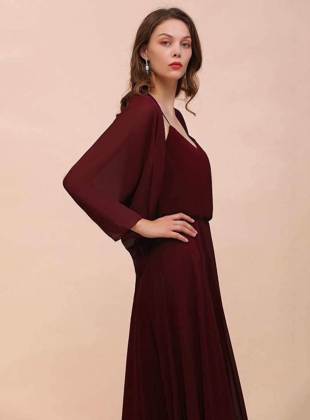 Chiffon Long Sleeves Special Occasions Wrap BMbride