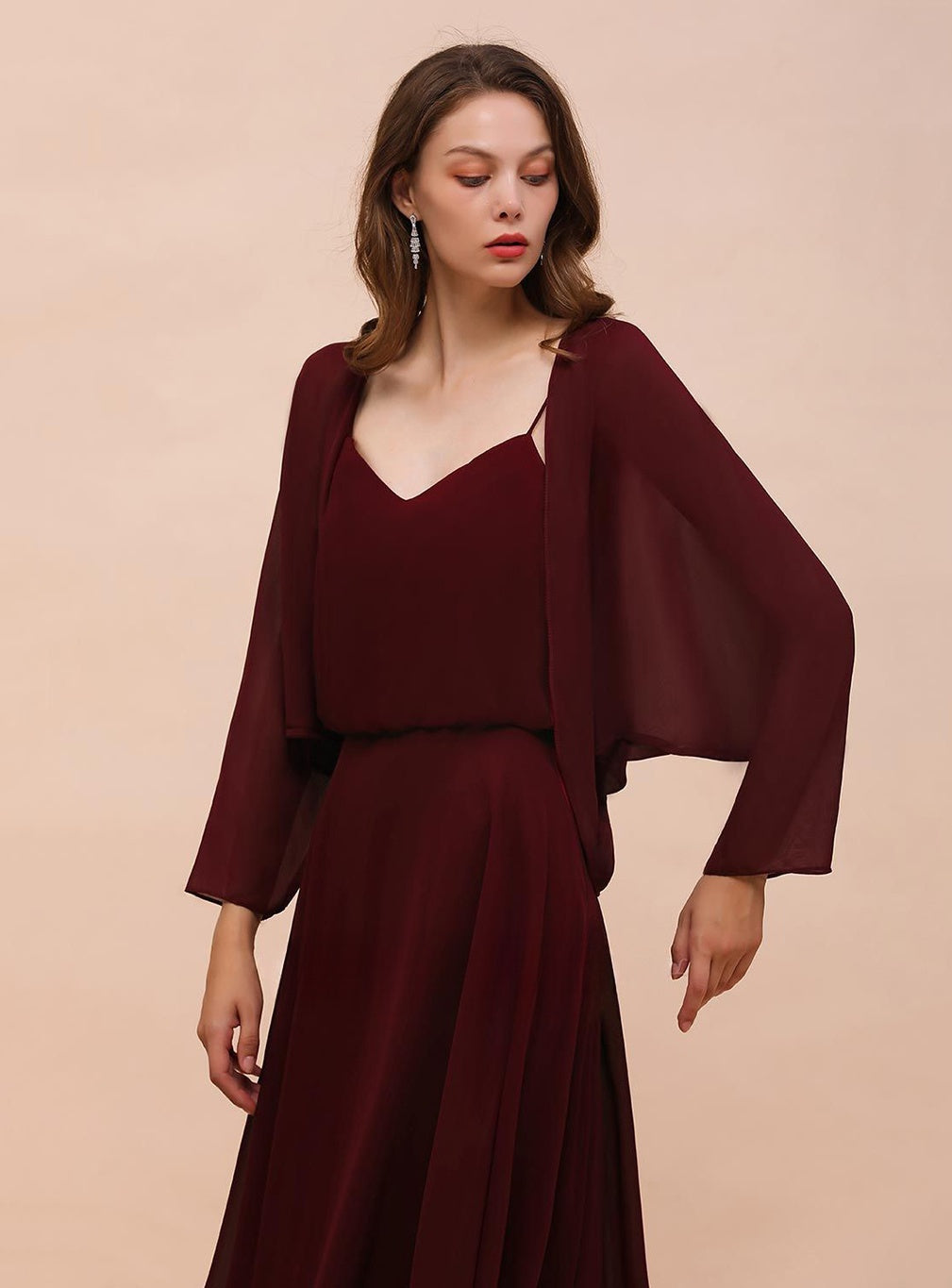Chiffon Long Sleeves Special Occasions Wrap BMbride