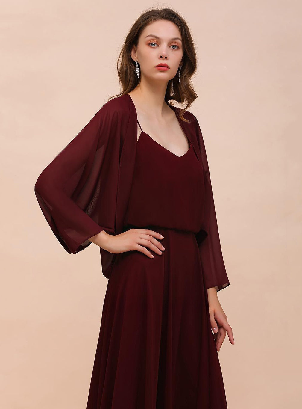 Chiffon Long Sleeves Special Occasions Wrap BMbride