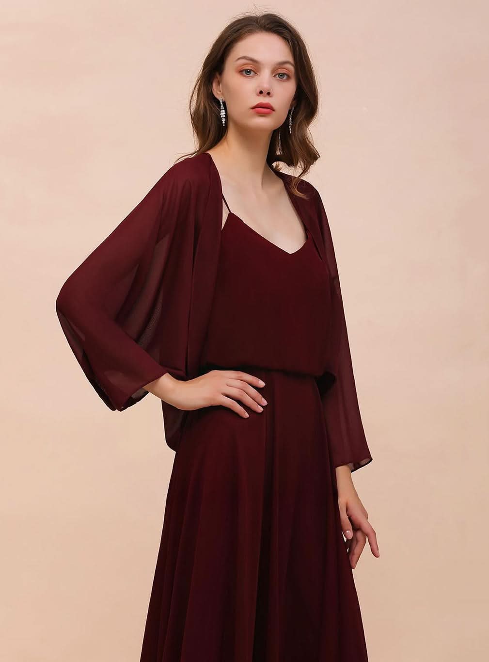 Chiffon Long Sleeves Special Occasions Wrap BMbride