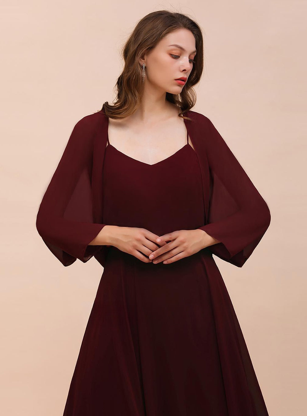Chiffon Long Sleeves Special Occasions Wrap BMbride