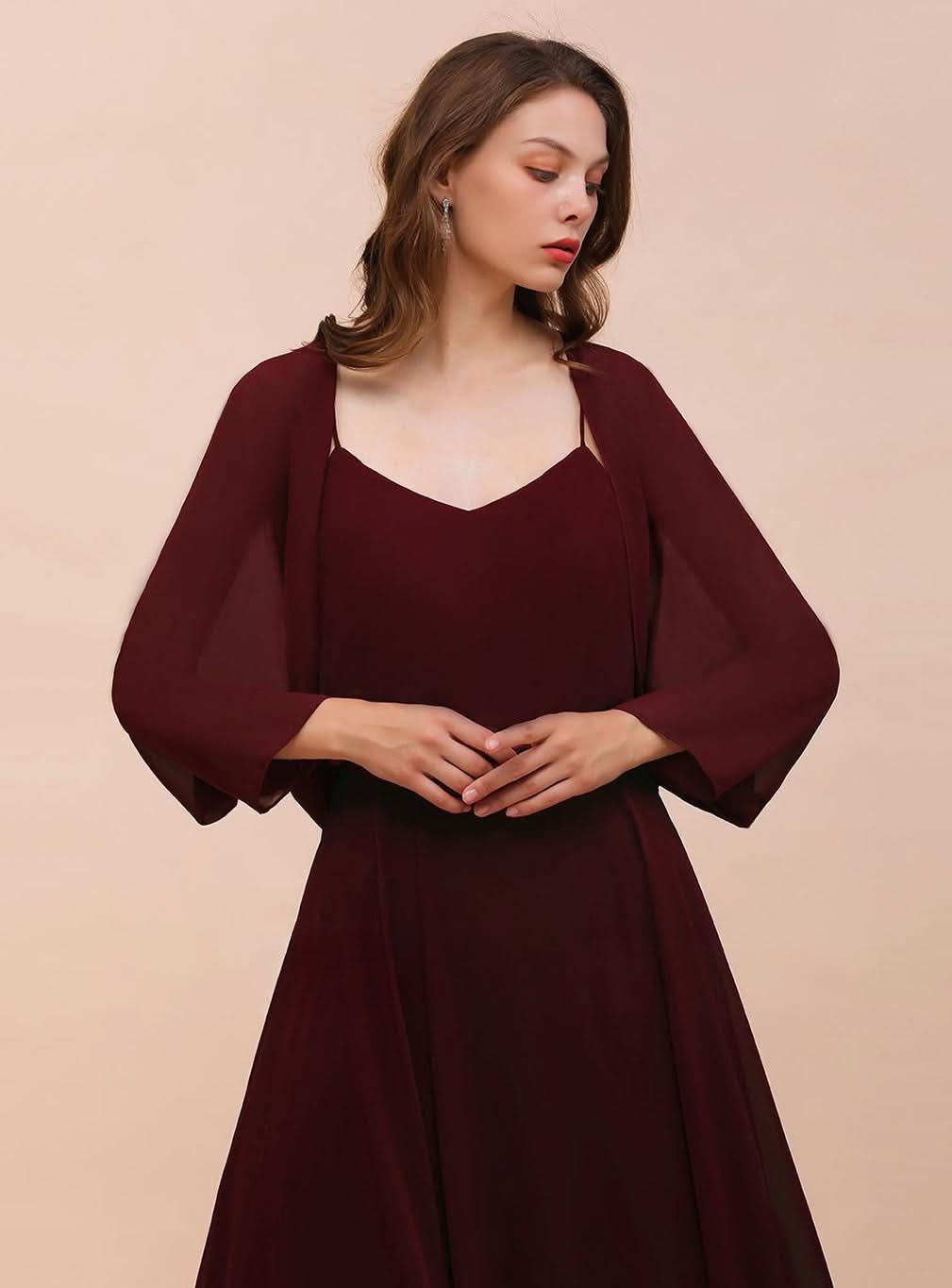 Chiffon Long Sleeves Special Occasions Wrap BMbride