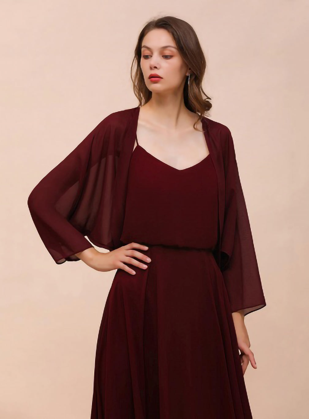 Chiffon Long Sleeves Special Occasions Wrap BMbride