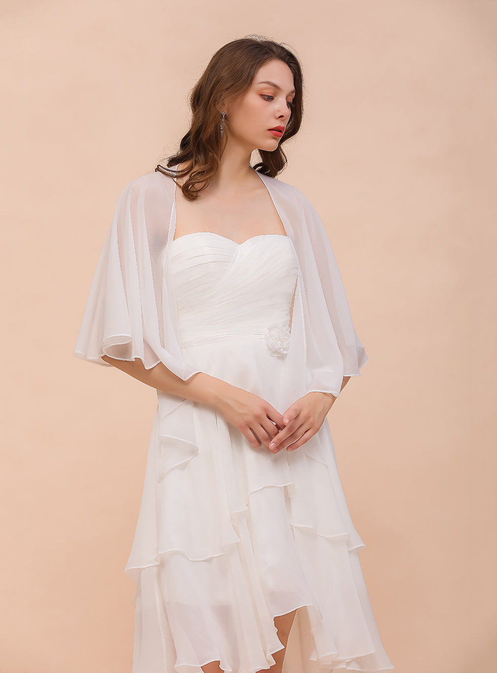 Chiffon Special Occasions Wrap White BMbride