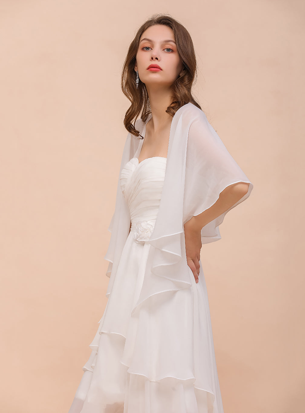 Chiffon Special Occasions Wrap White BMbride