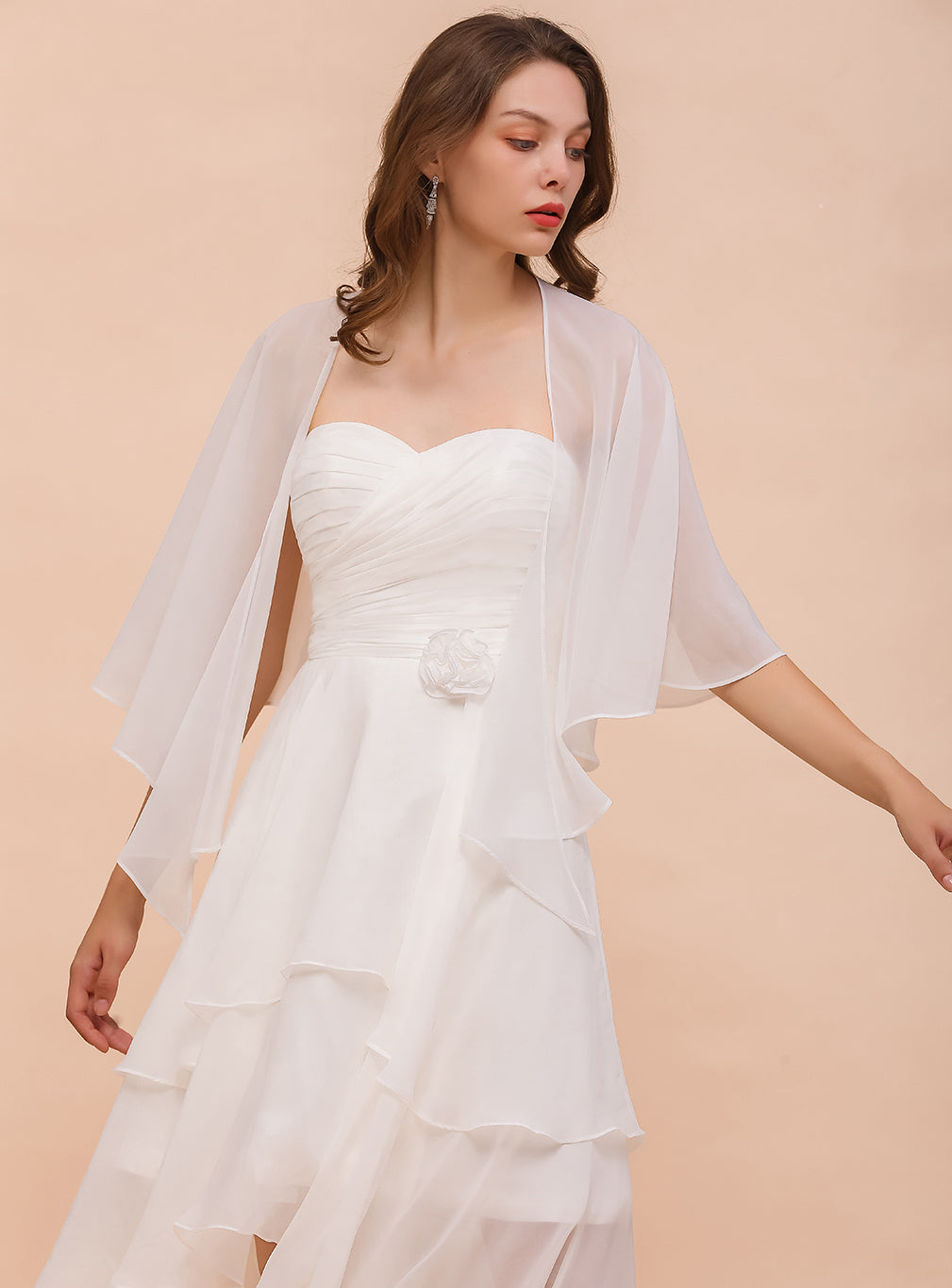 Chiffon Special Occasions Wrap White BMbride