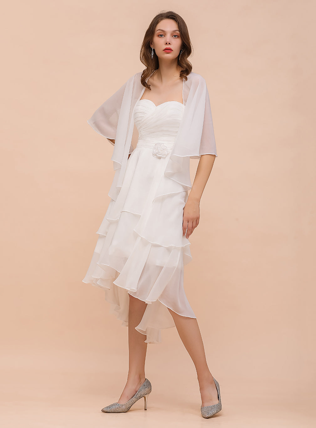 Chiffon Special Occasions Wrap White BMbride