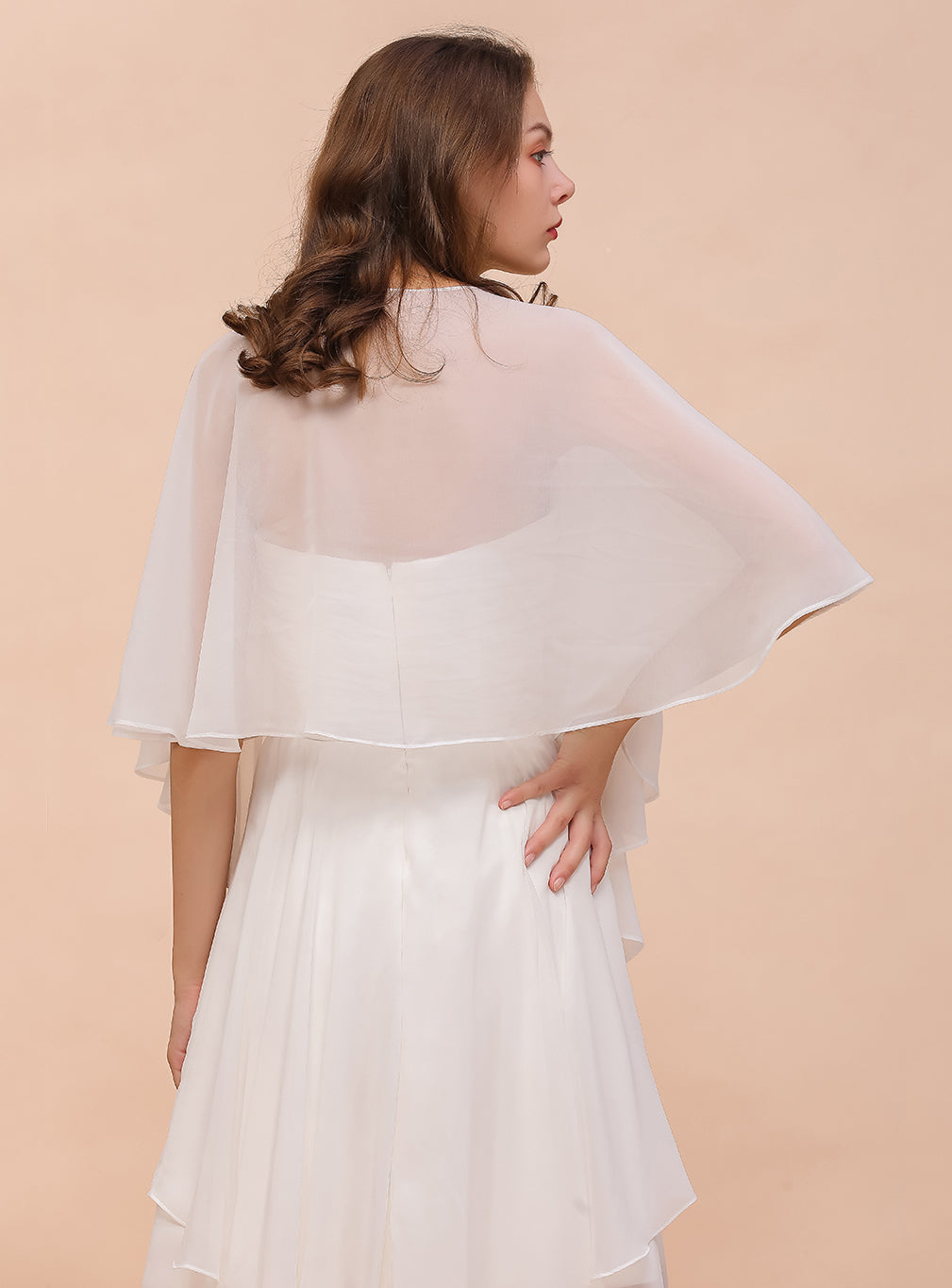 Chiffon Special Occasions Wrap White BMbride