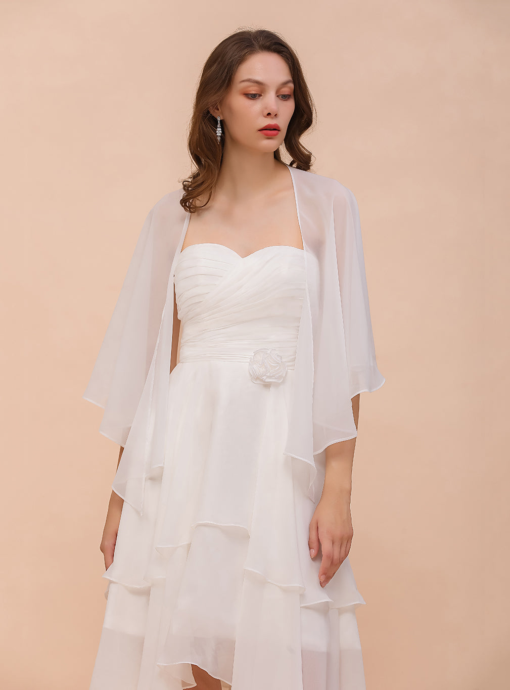 Chiffon Special Occasions Wrap White BMbride