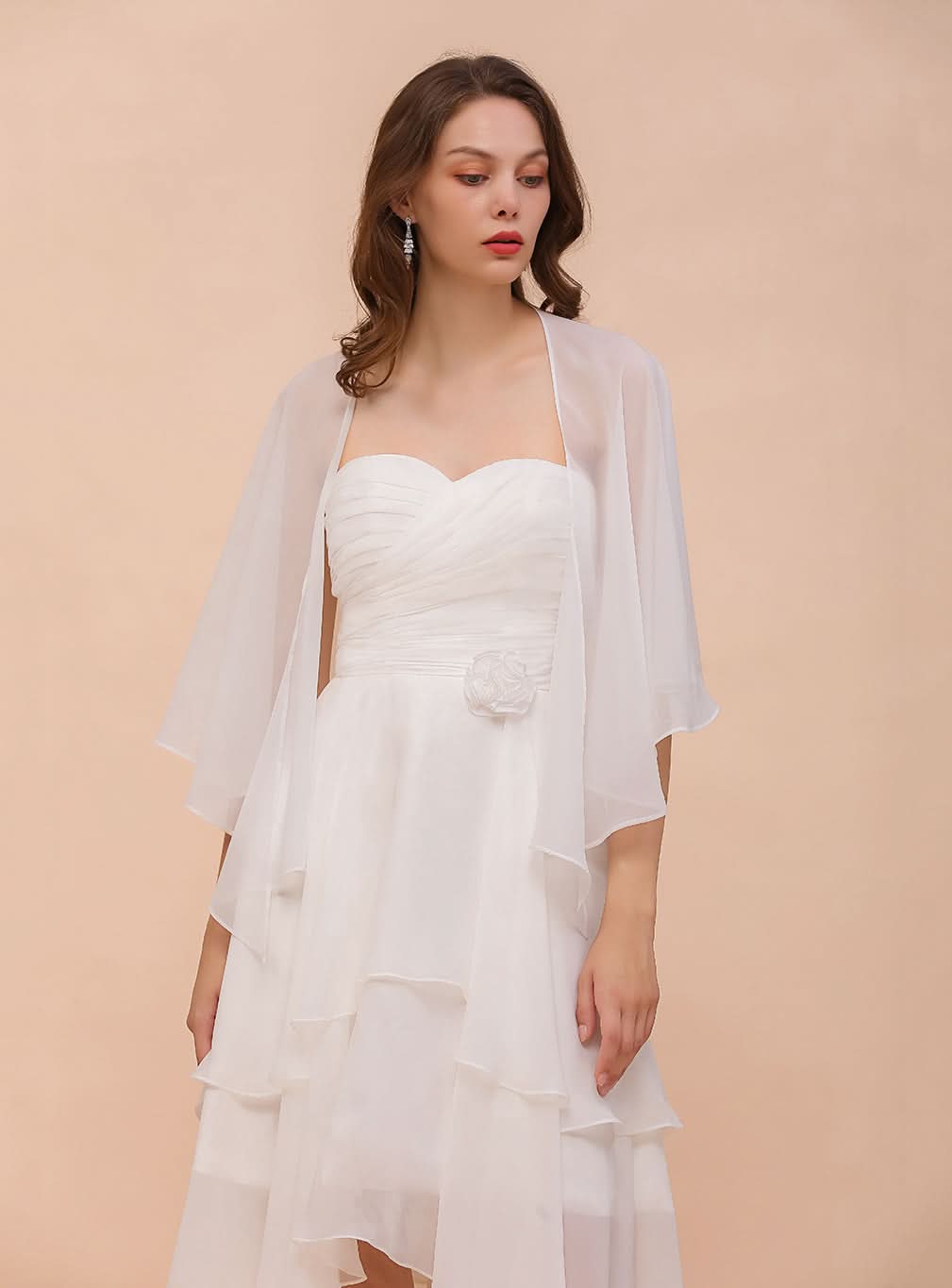 Chiffon Special Occasions Wrap White BMbride