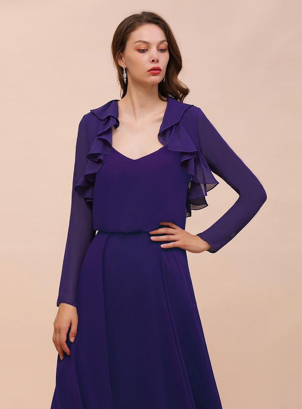 Chiffon Special Occasions Wraps Long Sleeves Regency BMbride