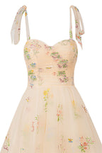 Dreamy A-Line Short Sweetheart Tulle Floral Homecoming Dress BM bride