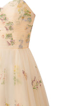 Dreamy A-Line Short Sweetheart Tulle Floral Homecoming Dress BM bride