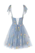Dreamy A-Line Short Sweetheart Tulle Floral Homecoming Dress BM bride