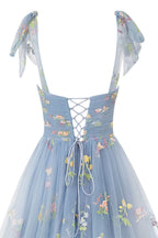 Dreamy A-Line Short Sweetheart Tulle Floral Homecoming Dress BM bride