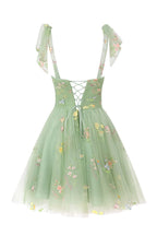 Dreamy A-Line Short Sweetheart Tulle Floral Homecoming Dress BM bride