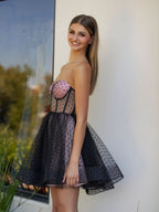 Chic Sheath Spaghetti Straps Glitter Jersey Homecoming Dress BM bride