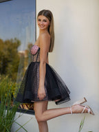 Chic Sheath Spaghetti Straps Glitter Jersey Homecoming Dress BM bride