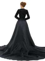 Crew Long Sleeves Sequins Floor-Length Dress BMbride