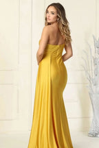 Elegant One-Shoulder Sweetheart Mermaid Evening Dress with Ruffles BM bride