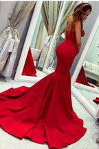 Red Sweetheart Mermaid Long Evening Dress BM bride