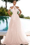 Gorgeous Pink Off-the-Shoulder Evening Dress Mermaid Prom Dress with Tulle Sequins BM bride