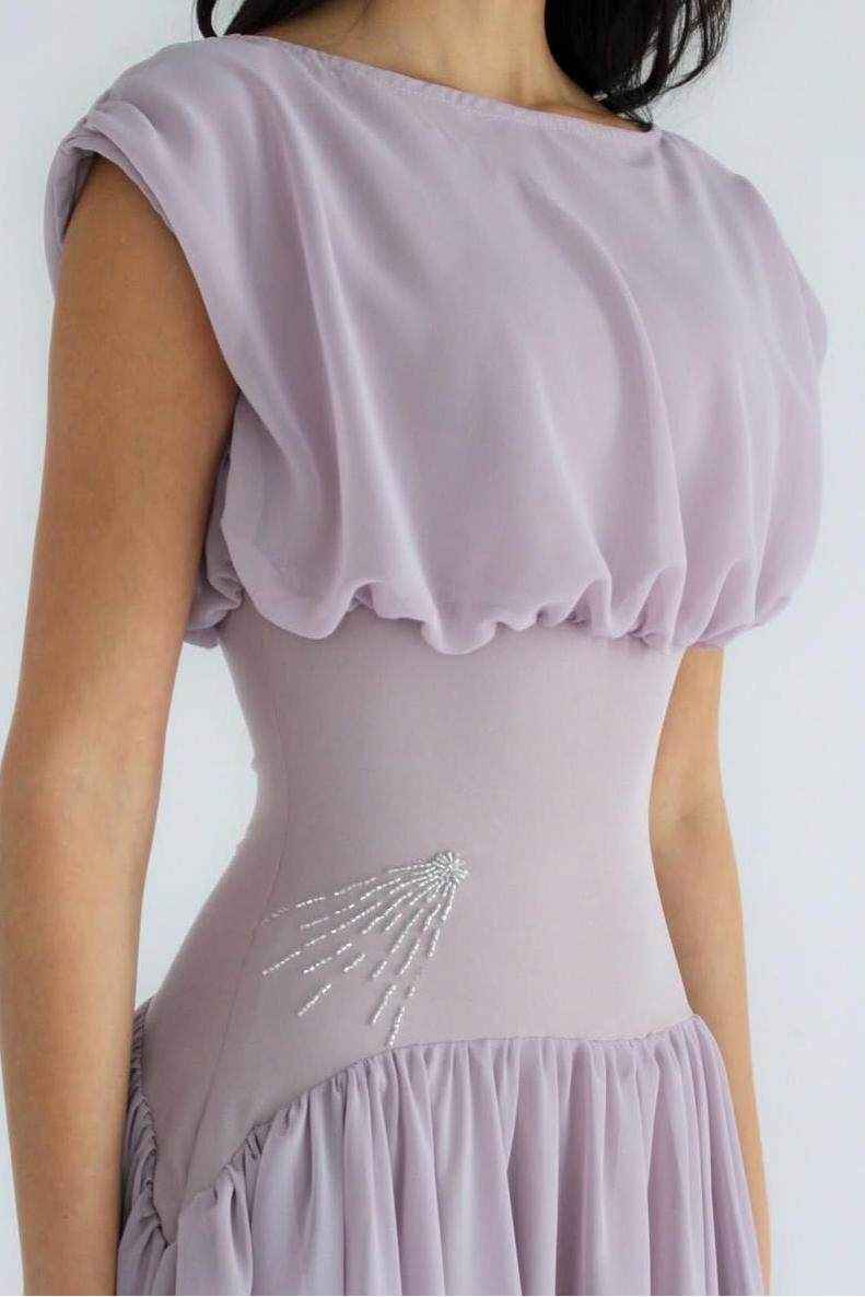 Jewel Neck High Waist Sleeveless Long Prom Dress With Ruffles
